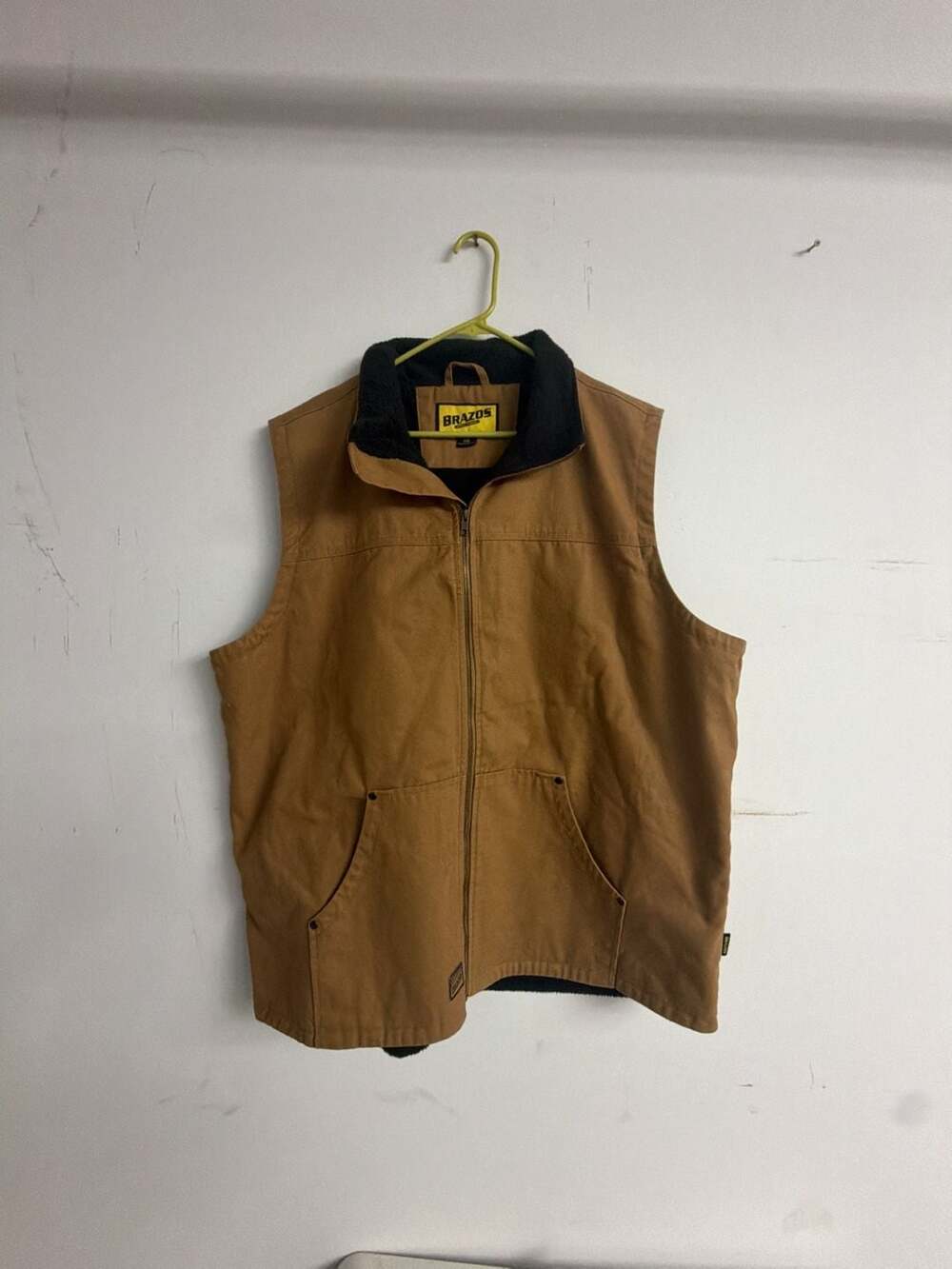Brazos Work Force Sherpa Lined Canvas Vest